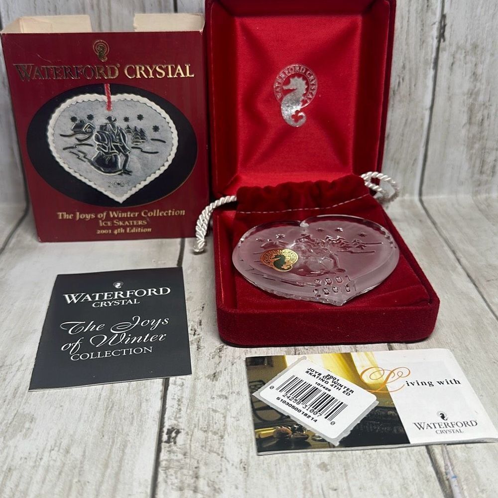 Waterford 2001 Ice Skaters Joys‎ of Winter Christmas Ornament 4th Edition